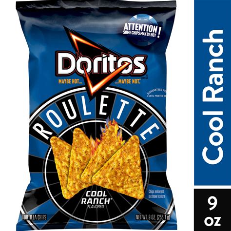 Doritos Roulette Cool Ranch Flavored Tortilla Chips, 9 oz Bag.